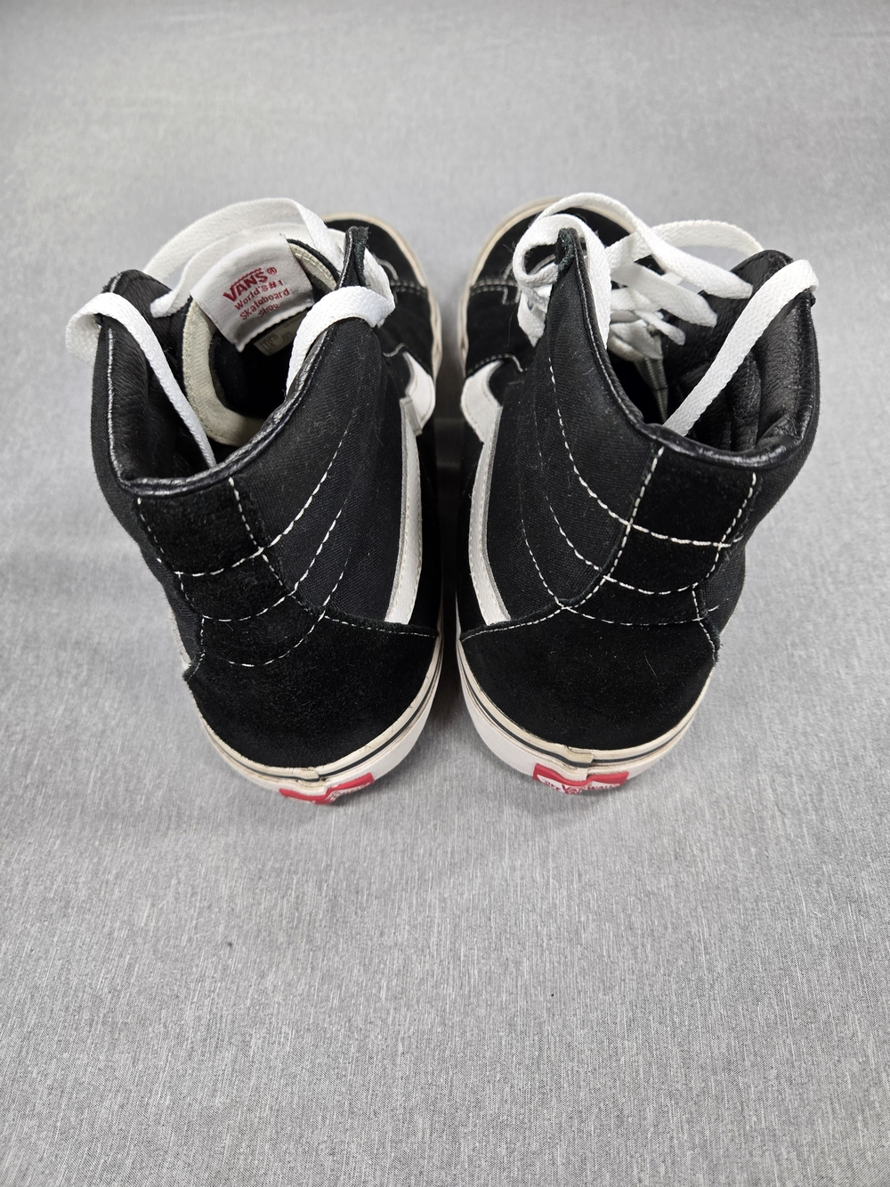 Vans Sk8-Hi Black/White High-Top Skate Shoes - Picture 5 of 11